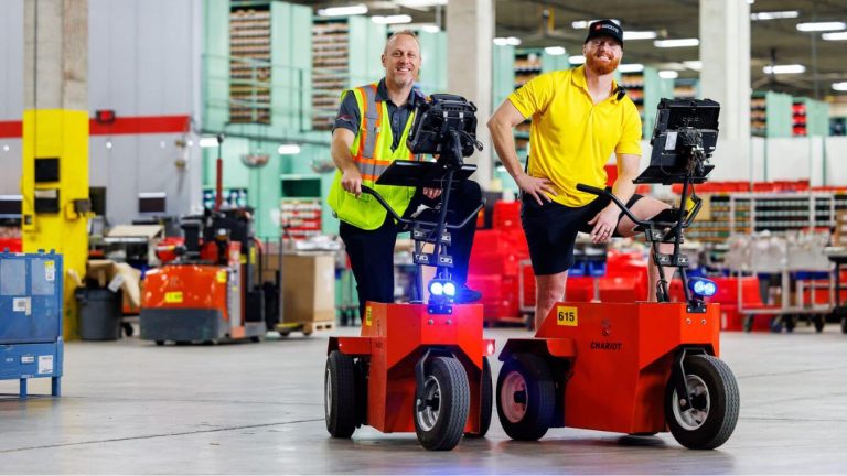 Parts Distribution Center Supervisors of Operations, Andrew Haag and Jake Bulter.