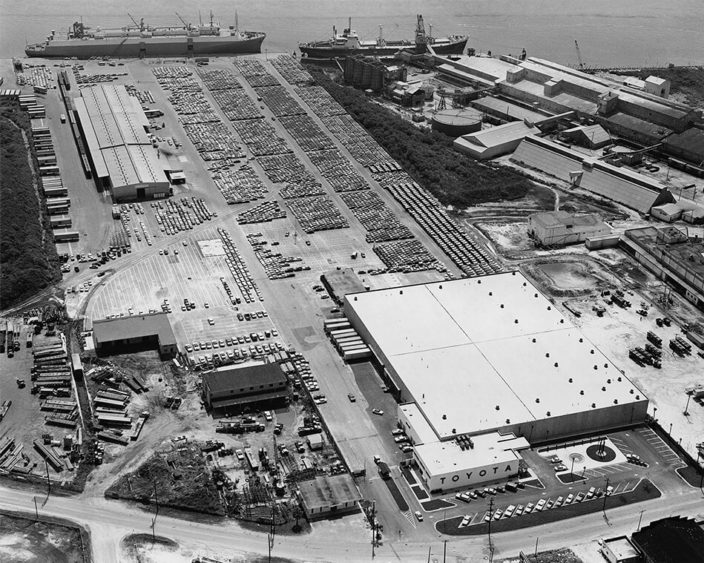Aerial view of the expansion of Jacksonville operations in 1972