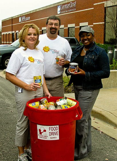 Associates collected food during the Fall Fill-Up in 2009 Associates collected food during the Fall Fill-Up in 2009