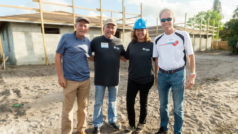 Event co-chairs Brent Burns, President and CEO of JM Family Enterprises, Inc. and Keith Koenig, Chairman of CITY Furniture led 40 business leaders who worked side-by-side with future homeowners striving to earn their piece of the American dream.
